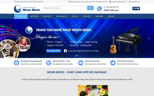 Mẫu web trung tâm dạy nhạc