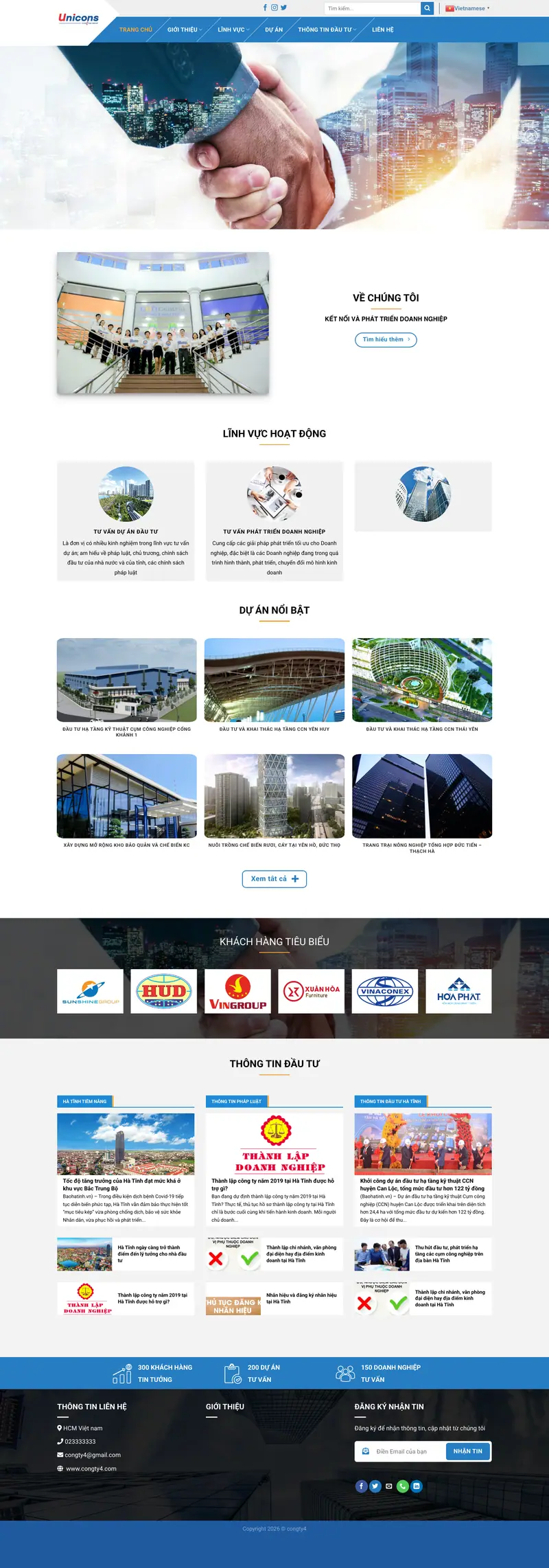 Mẫu web giới thiệu công ty tư vấn doanh nghiệp