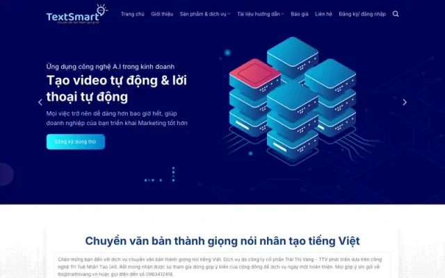 Mẫu web dịch vụ chuyển văn bản thành giọng nói