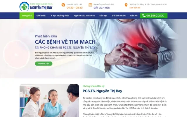 Mẫu web phòng khám đa khoa