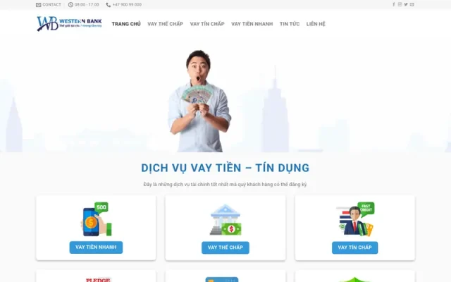 Mẫu web dịch vụ vay tiền 02