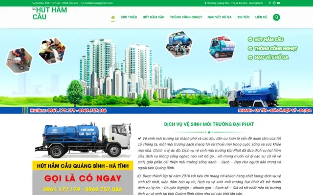 Mẫu web hút hầm cầu