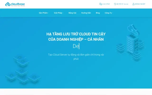 Mẫu web dịch vụ cloud server