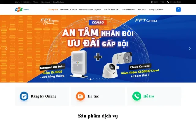 Mẫu web dịch vụ fpt