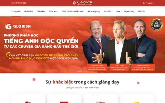 Mẫu web trung tâm học tiếng anh 03