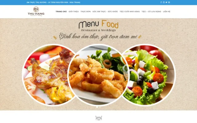 Mẫu web nhà hàng 02