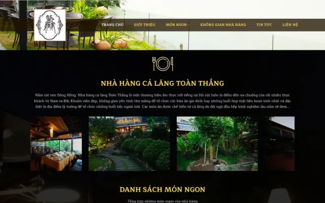 Mẫu web nhà hàng 02