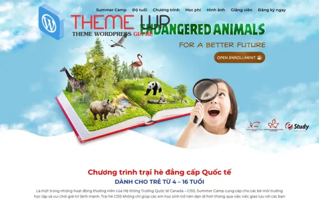 Mẫu web giáo dục anh ngữ 08