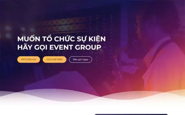Mẫu web công ty tổ chức sự kiện 07