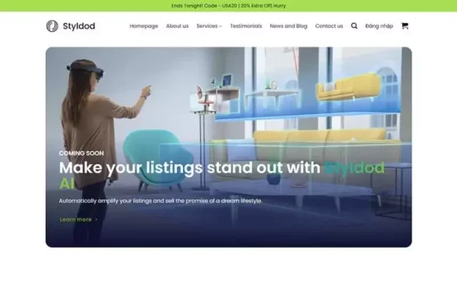 Mẫu web công ty giải pháp không gian ảo