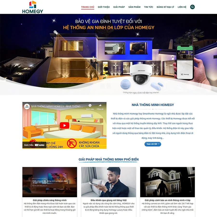 THEME WORDPRESS NHÀ THÔNG MINH, SMARTHOME 01 – màn hình 1