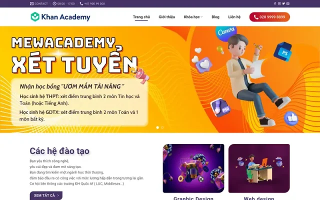 Mẫu web bán khóa học