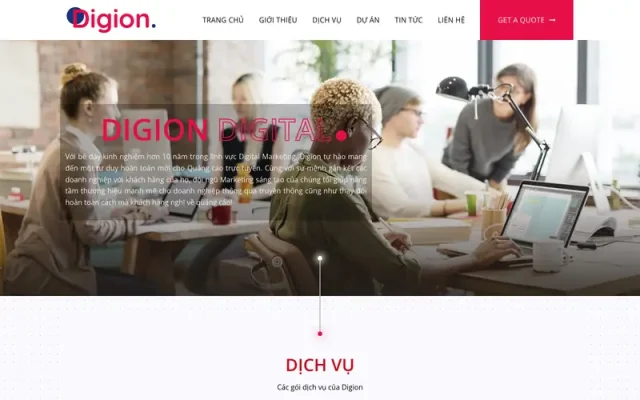 Mẫu web dịch vụ agency