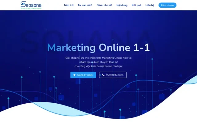 Mẫu web landing page marketing