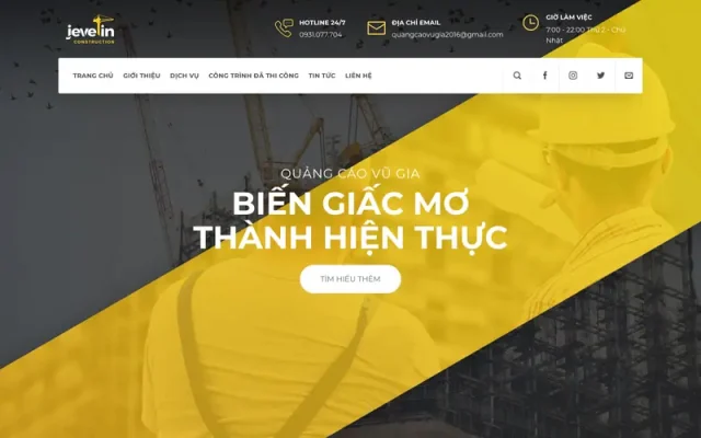 Mẫu web dịch vụ quảng cáo 02