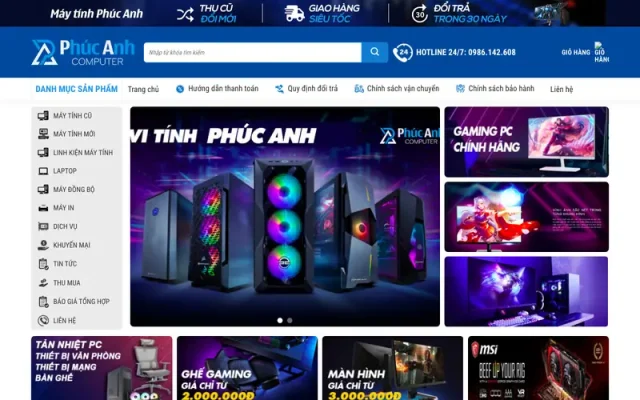 Mẫu web bán máy tính 06