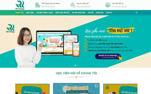 Mẫu web trung tâm học tiếng nhật