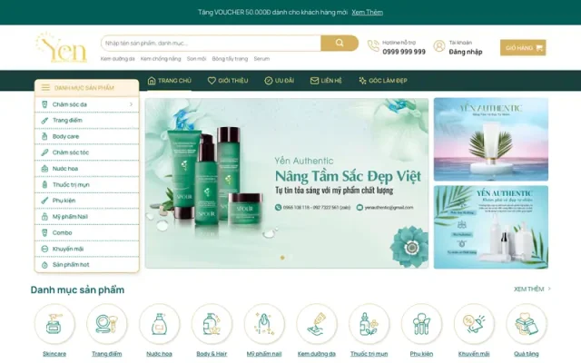 Mẫu web mỹ phẩm 34