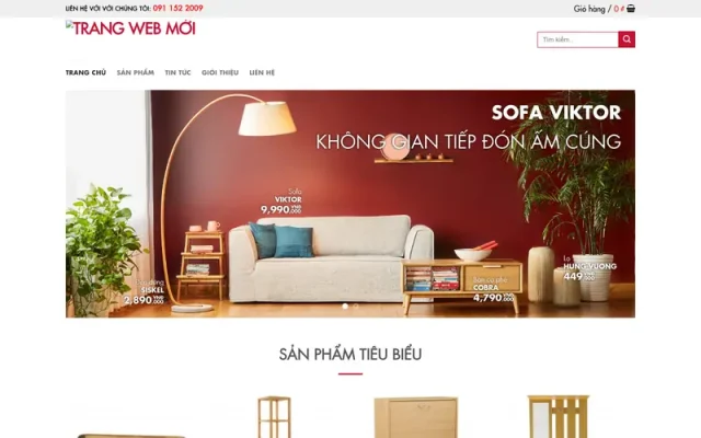 Mẫu web bán nội thất 01