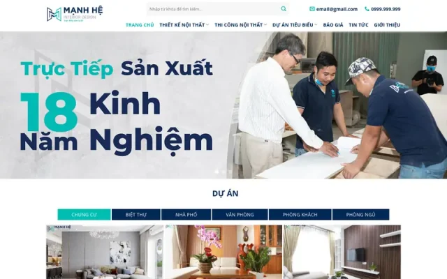 Mẫu web bán nội thất 03