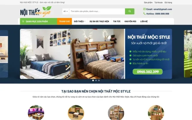 Mẫu web bán nội thất 16