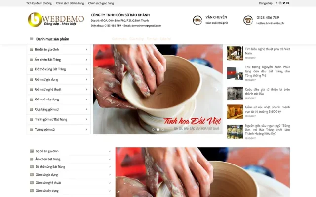 Mẫu web trang chủ