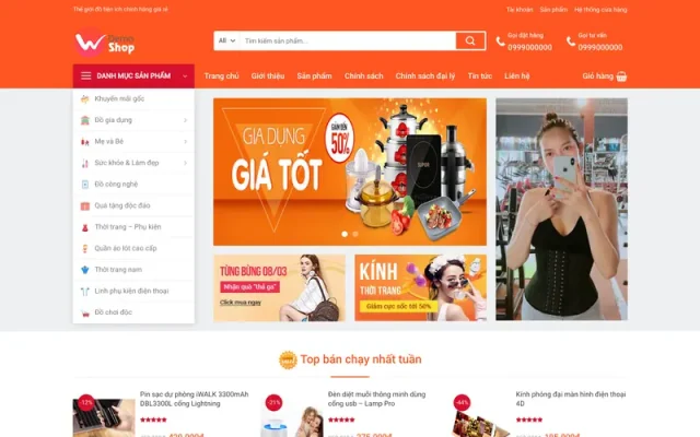 Mẫu web bán hàng tmđt