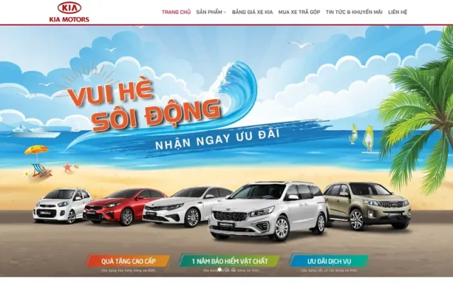 Mẫu web bán xe 01