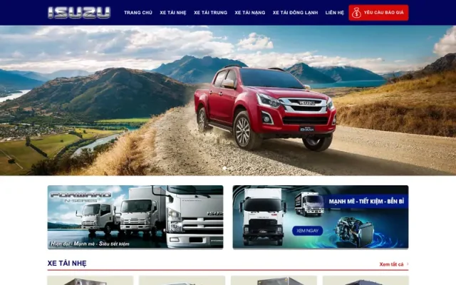 Mẫu web bán xe 02