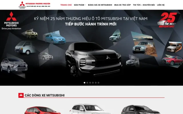 Mẫu web bán xe 03