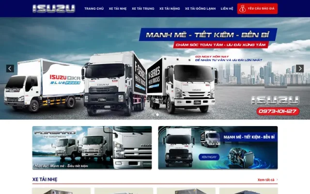 Mẫu web bán xe ô tô 2