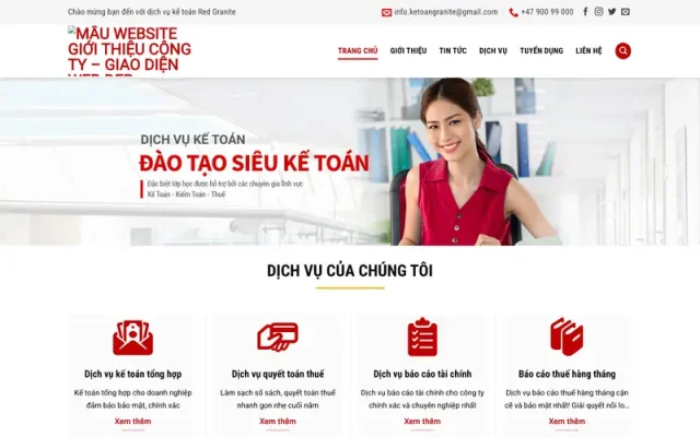 Mẫu web công ty kế toán 01