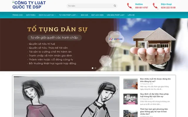 Mẫu web công ty luật