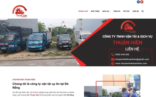 Mẫu web dịch vụ vận tải