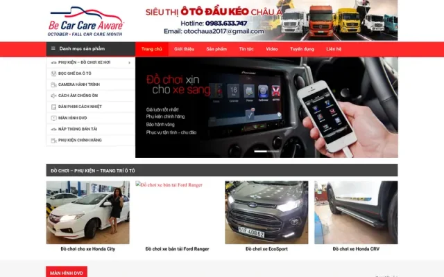 Mẫu web đồ chơi xe 02