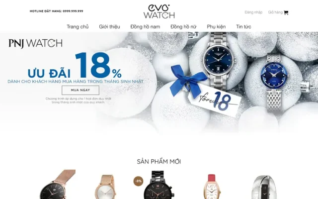 Mẫu web đồng hồ