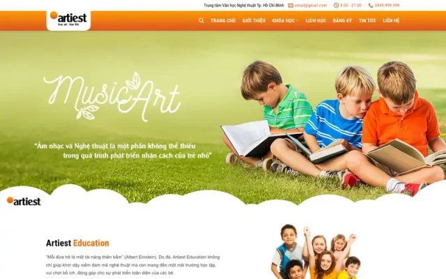 Mẫu web giáo dục 10