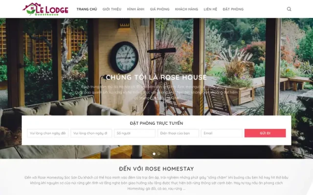 Mẫu web khách sạn