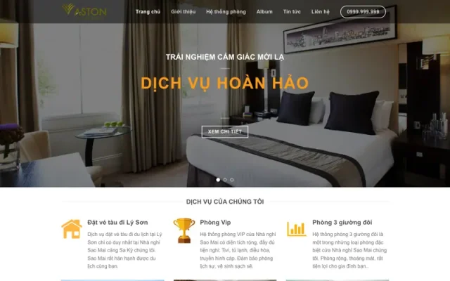Mẫu web khách sạn 02