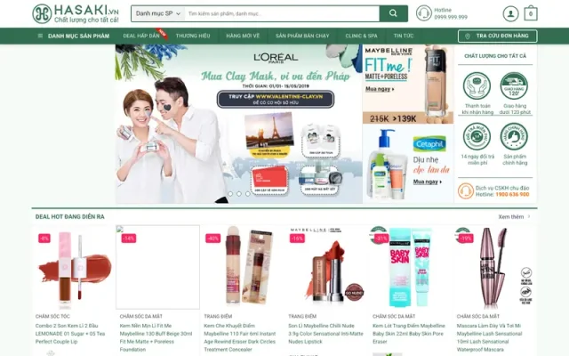 Mẫu web mỹ phẩm 06
