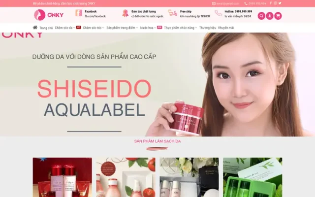Mẫu web mỹ phẩm 07