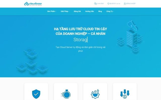 Mẫu web dịch vụ cloud server