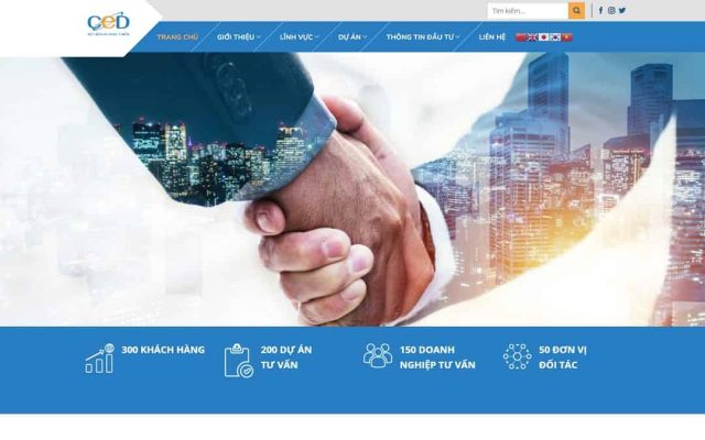 Mẫu web giới thiệu công ty tư vấn doanh nghiệp