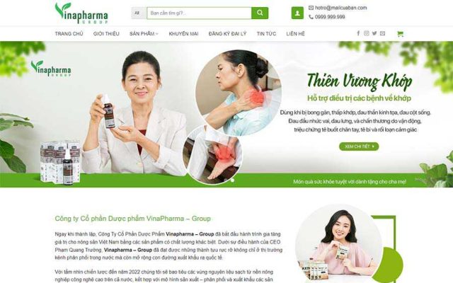 Mẫu web công ty dược phẩm