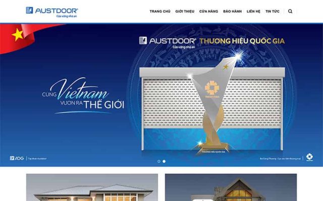 Mẫu web công ty cửa nhôm, cửa cuốn