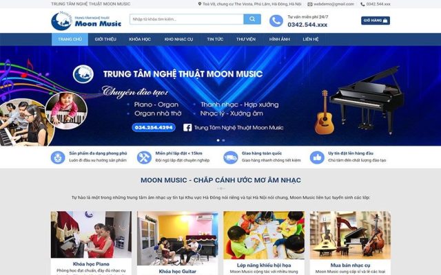 Mẫu web trung tâm dạy nhạc