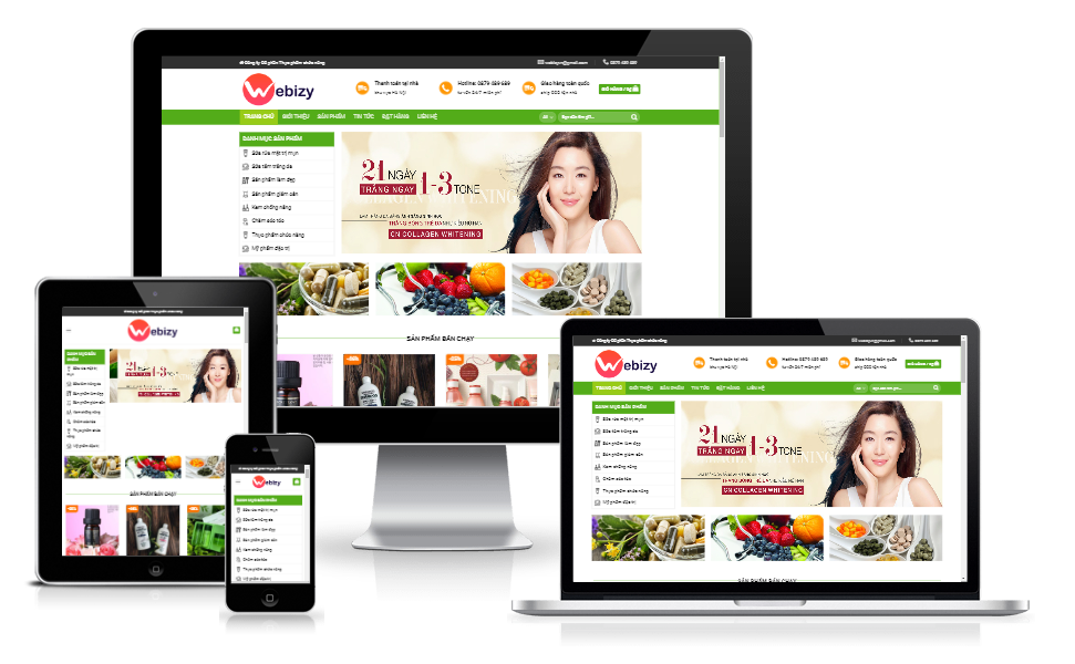 Theme WordPress Dược Phẩm, Mỹ Phẩm – màn hình 1