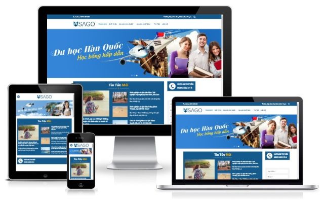 Mẫu web dịch vụ tư vấn du học