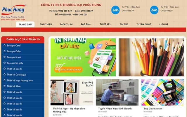 Mẫu web công ty in ấn 03