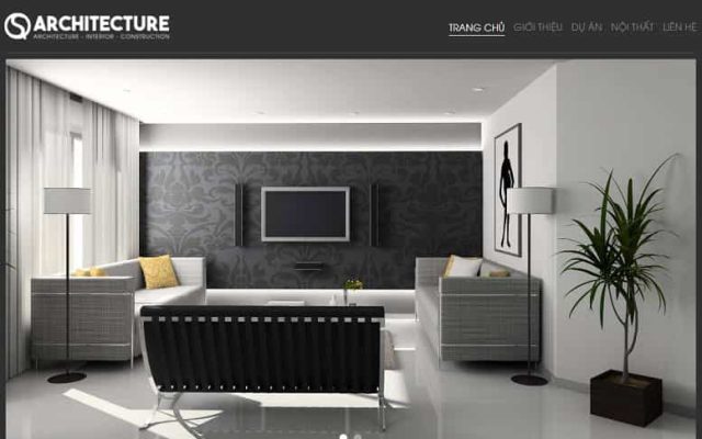 Mẫu web công ty kiến trúc, nội thất